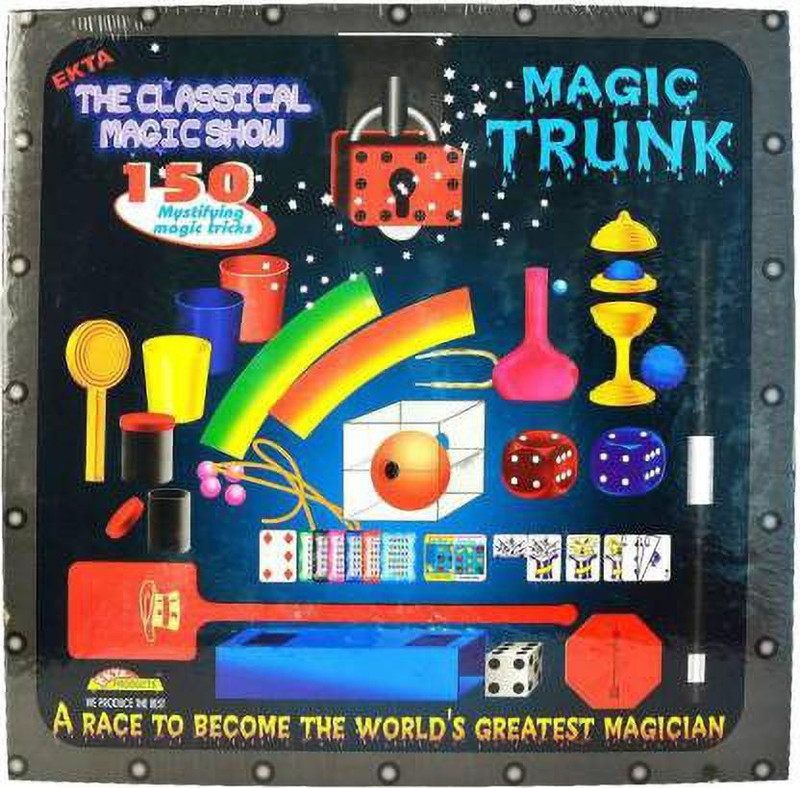 Kmc kidoz The classical magis show 150 Magic Tricks in Magic Trunk Board Game Board Game Accessories