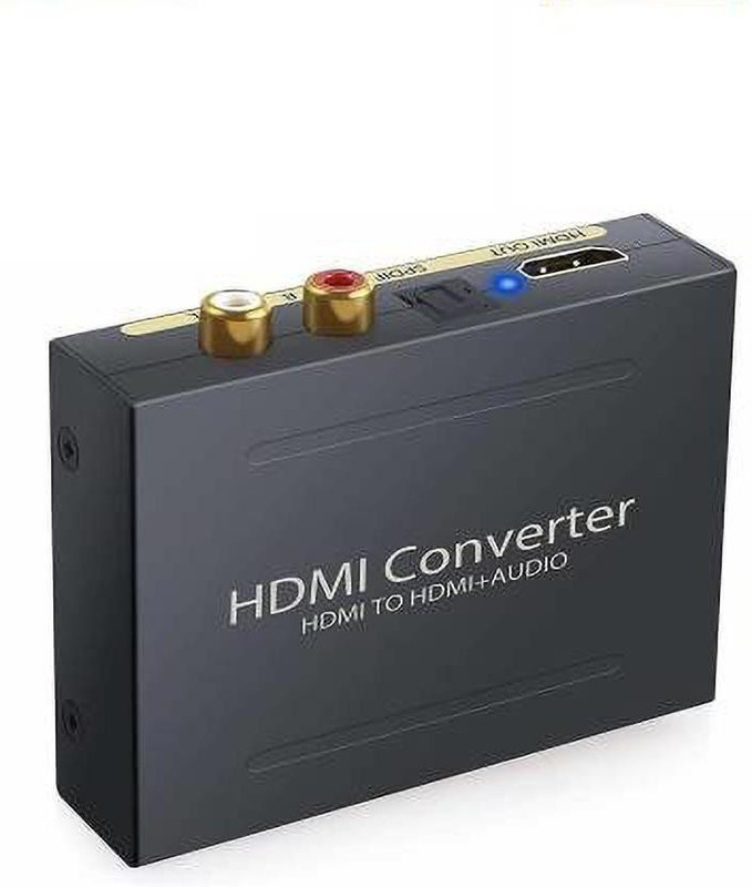 microware HDMI to HDMI Audio Extractor HDMI Converter Adapter with RCA SPDIF Output for PS4 Amplifier TV Media Streaming Device(Black)