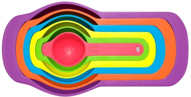 Shining Shop Plastic Measuring Spoon Set(Pack of 6)
