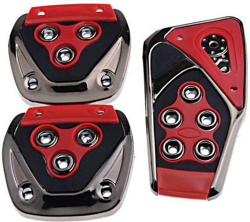 JBRIDERZ 3 Pcs Generic Non-Slip Racing Sport Manual Car Truck Pedals kit Pad Covers Set-Universal car Car Pedal