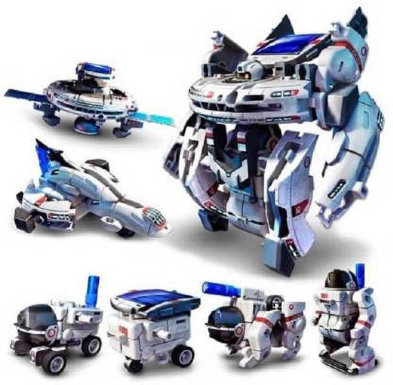 Kmc kidoz 7 In 1 Solar Rechargeable Space Fleet Kit Transform Into Seven Models Educational Toy (Multicolor)(Multicolor)