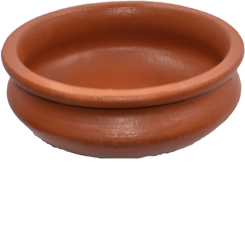 CPV CRAFTS Pot 8 cm diameter 1 L capacity(Earthenware, Induction Bottom)