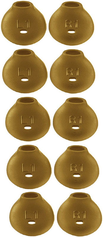 Qweezer 10 Pcs (5 Pair) for level u ear buds gold,buds In The Ear Headphone Cushion(Pack of 10, Gold)