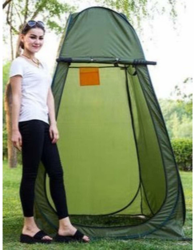 Homecute Foldable Portable Pop-up Cloth Changing/Toilet Tent for Camping Hiking and Picnic Tent - For 4(Black)