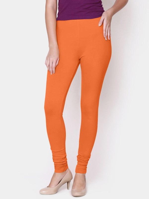 KAYA Churidar Legging(Orange, Solid)