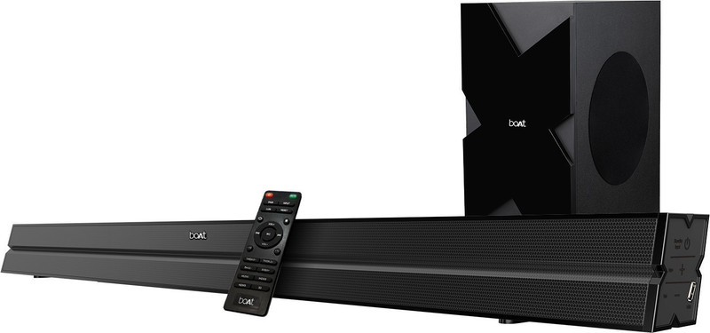 boAt Aavante 2.1 1550 Plus 160 W Bluetooth Soundbar(Premium Black, 2.1 Channel)