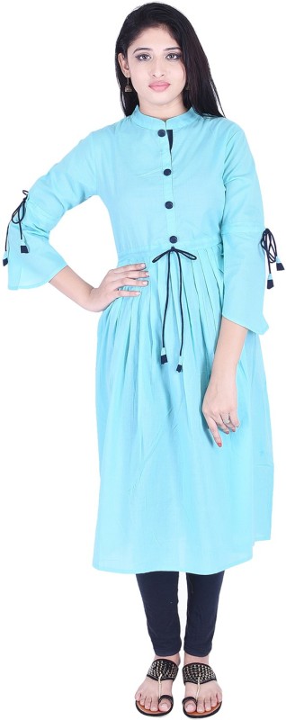 Shyam Fashion AND Style Women Solid Anarkali Kurta(Blue)