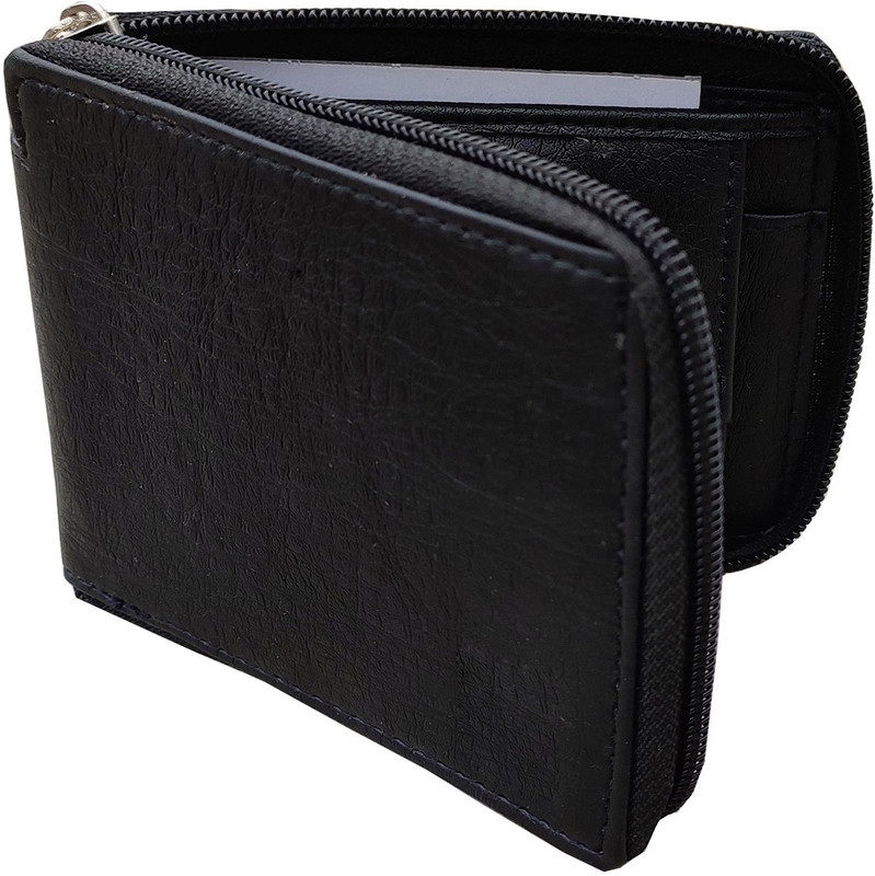 Rozvolt Boys Black Artificial Leather Wallet(3 Card Slots)