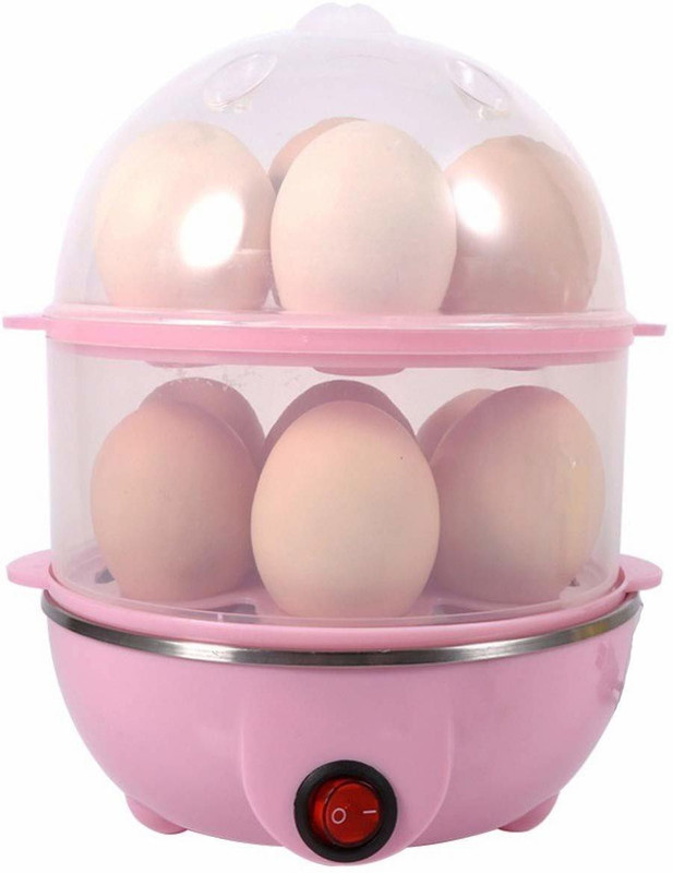 ZEXMON Multi-Function 2 Layer Electric Food and 14 Egg Cooker Boilers & Steamer/Egg Poacher/Home Machine Egg Boiler with Egg Tray. ZX007 Egg Cooker(Multicolor, 14 Eggs)