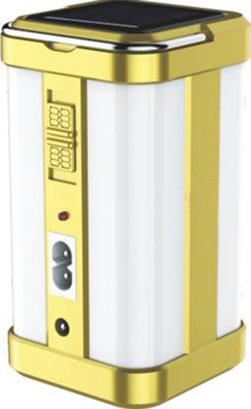 FIRSTLIKE Rechargeable 4 Side Tube With 2 Multiple Mode Extra Bright DC / Solar Lantern 7 hrs Lantern Emergency Light(Green)