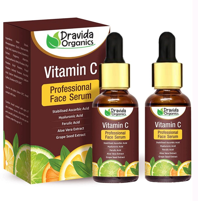Dravida Organics Profession Vitamin C Serum + Moisturiser - for Soft &...