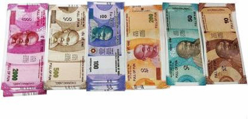 Agnolia Nakli Notes for playing (100*3=300 Notes) (Rs.10, Rs.20, Rs.50 Notes) Currency Gag Toy (Multicolor) Fake Nakli Notes Gag Toy(Multicolor)