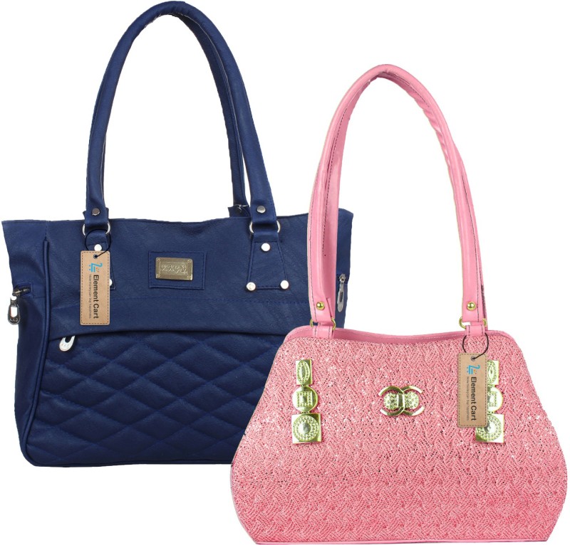 Element Cart Women Blue, Pink Shoulder Bag(Pack of: 2)