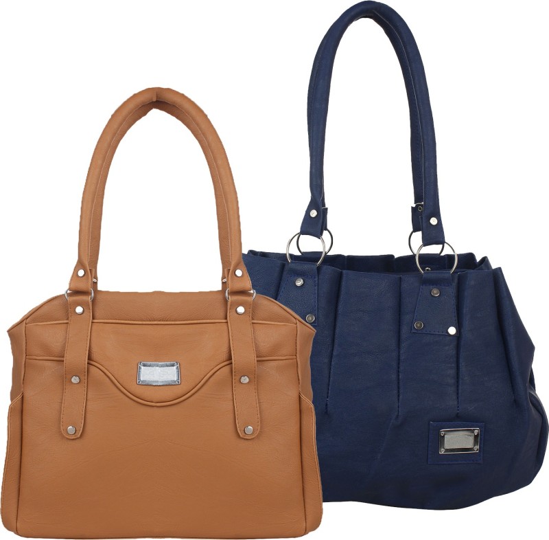 Element Cart Women Blue, Brown Shoulder Bag(Pack of: 2)