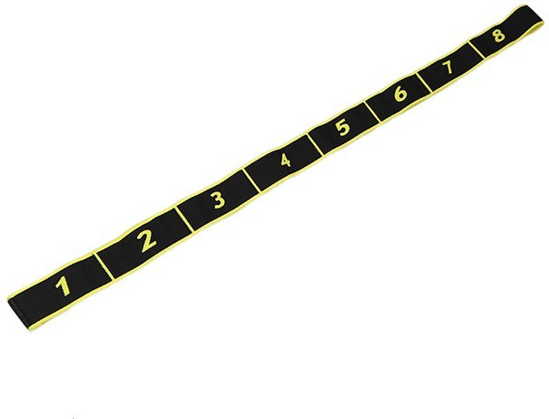 IRIS 8 Loops Elastic Resistance Band for Muscle Toning/ Stretching and More, Light Fitness Band(Yellow, Black, Pack of 1)