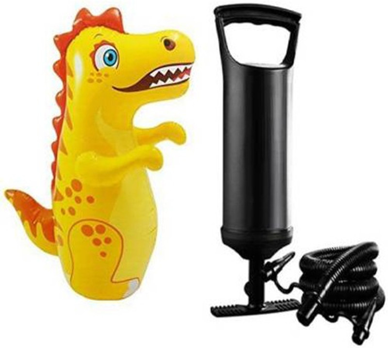 HornFlow TIGER FIGURE HIT ME PUNCHING BAG FOR KIDS + PUMP Inflatable Bouncer (Multicolor) Inflatable HitMe Toys(Multicolor)