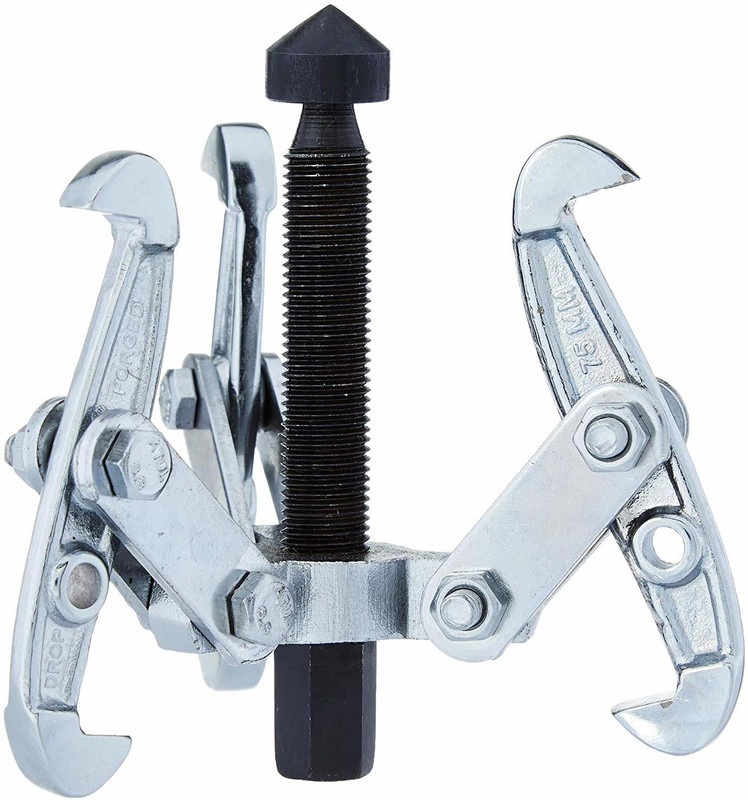 TAPARIA BP 303 Steel 3 inch 3 Legs Gear Puller (Black and Silver) Lever Tool(18 cm)
