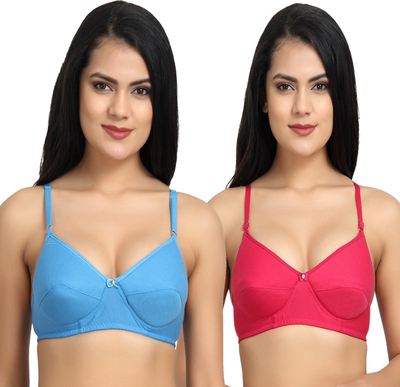 Tace Women Bralette Heavily Padded Bra(Light Blue, Pink) Tace Women Bralette Heavily Padded Bra(Light Blue, Pink)