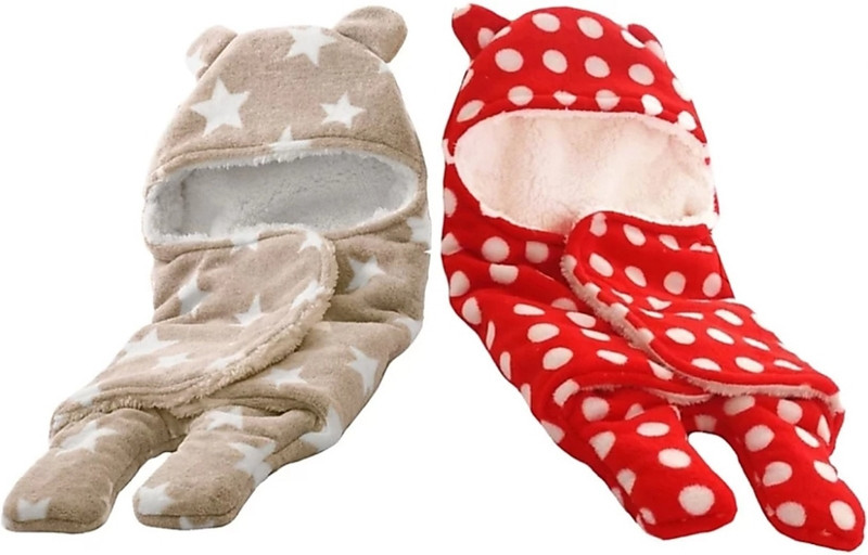 BRANDONN All Season Premium Supersoft New born hooded Sleeping Bag Sleeping Bag(Multicolor)