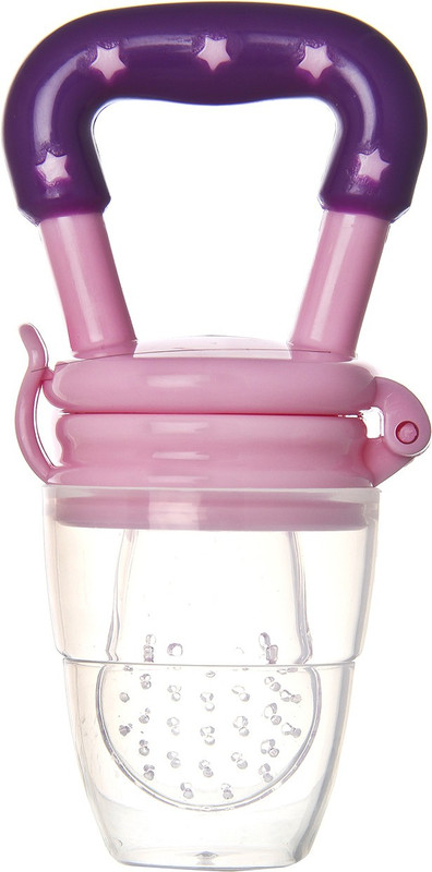 naughty kidz Star Shaped Baby Food Feeder||Fruit Feeder Pacifier||Fruit Nibbler-Best Infant Teething Toy fruit Teether||Soft Silicone Fruit Teethers for Babies||Fridge & Dishwasher Safe || 100% BPA-Free Teether Set for Boys & Girls Feeder(Pink)