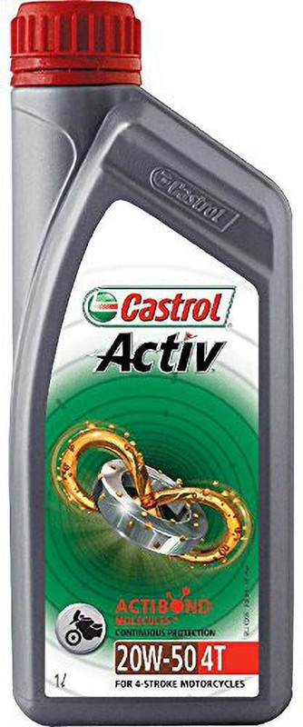 Castrol active castrol activ 20W50 4t Synthetic Blend Engine Oil(1000 ml, Pack of 1)