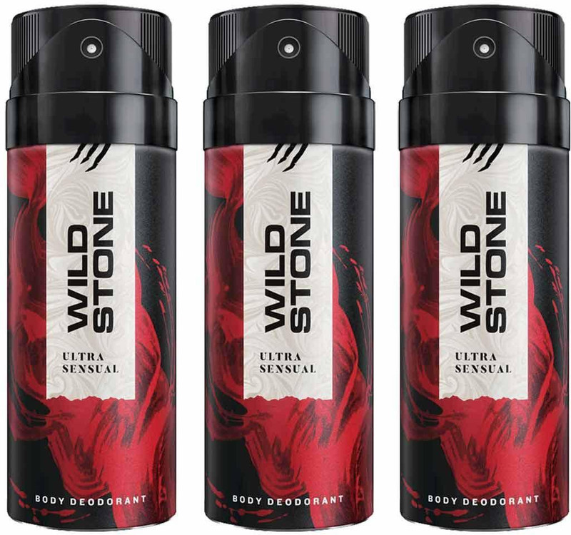 Wild Stone ultra sensual deo Body Spray  -  For Men(150 ml, Pack of 3)