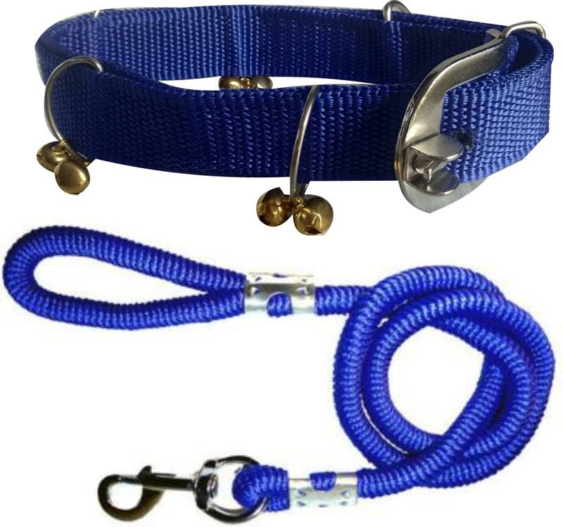 ADIOS Dog Belt Combo of Black Dog Collar with Black Lead 1.5m lengthy Dog Collar & Leash(Medium, Multi-color)