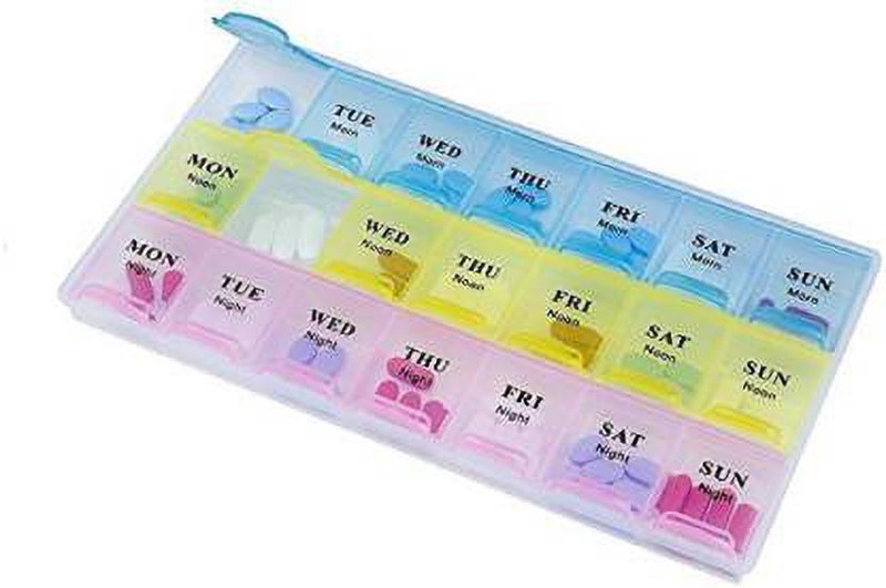 infinity deal 1 Week 1 Week (MD001B) Medical Organisor Medicine Dispenser Pill Box(Multicolor)