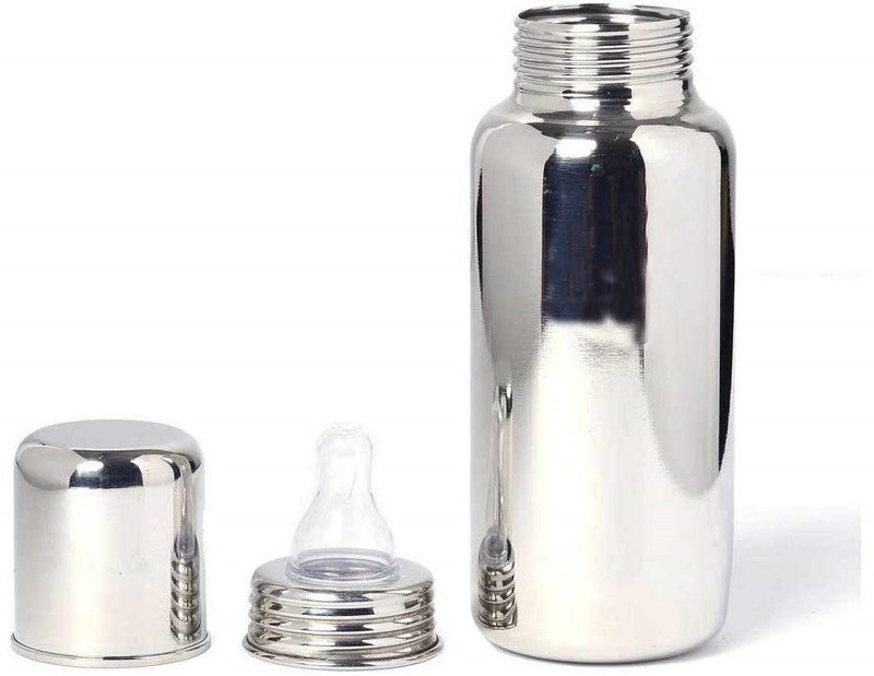 STORKINS 304 GRADE FOOD GRADE STAINLESS STEEL FEEDINGN BOTTLE(250 ML) - STEEL(STEEL)