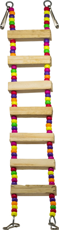 GREENBIRDS TOYS Bird Wooden Ladder Colorful Natural Wood Parrot Toys Cage Accessories Resting Toy Wooden Training Aid For Bird & Parrots Wooden Chew Toy, Training Aid, Perch For Bird