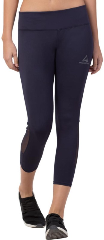 Threadstone Solid Women Blue Tights