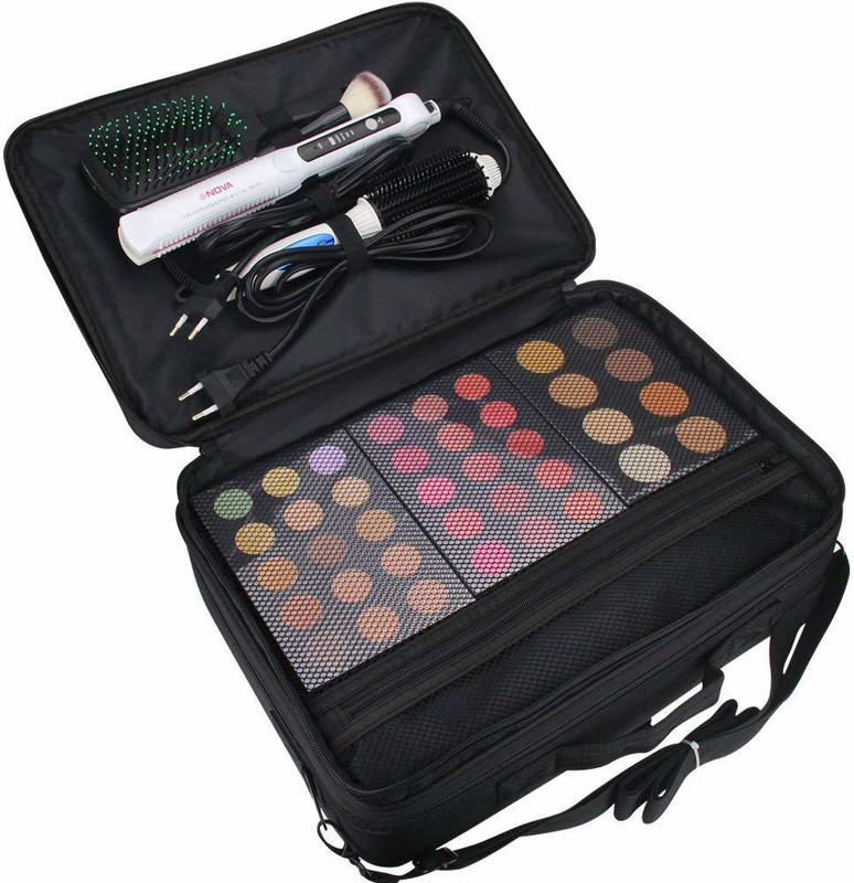 EBOFAB Professional Cosmetic Makeup Kit Storage Organizer Travel Toiletry Vanity Bag Cosmetic Bag