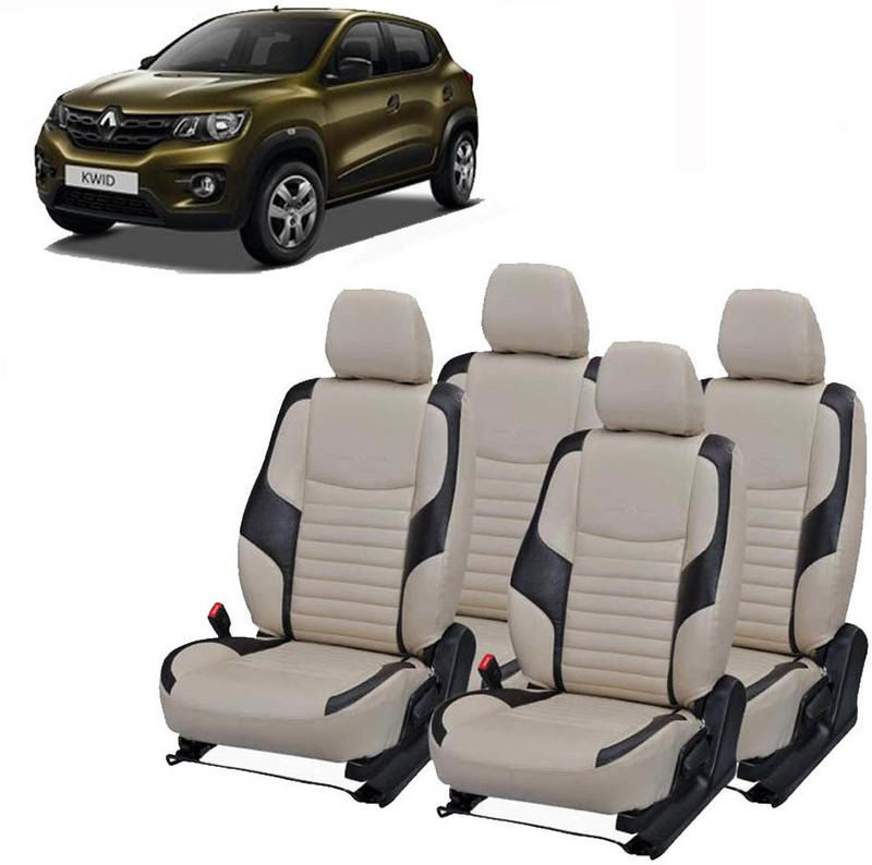 JMDi Leatherette Car Seat Cover For Renault Kwid(Fixed Head Rest, Mono Back Seat, Without Back Seat Arm Rest, 4 Seater, 2 Back Seat Head Rests)