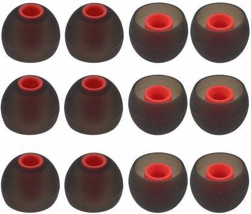 BBS DEAL Red 8pcs Earbuds Rubber earphone tips replacement headphone ear cushion ear buds for bluetooth earphones, Eartips In The Ear Headphone Cushion(Pack of 10, Red, Grey)
