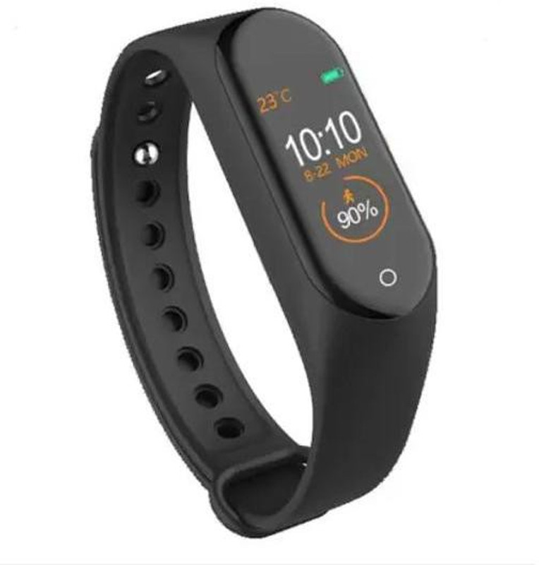 SONA M4 Bluetooth Fitness Wrist Smart Band(Black Strap, Size : FREE)