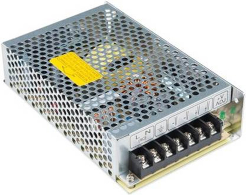 TRIDEV TRADERS 12V 10A 120W DC Switching Switch Power Supply for Pixel Light, LED Strip, CCTV (ISO APPROVED COMPANY) 120 Watts Computer PSU with 8 SATA Cables(Silver)