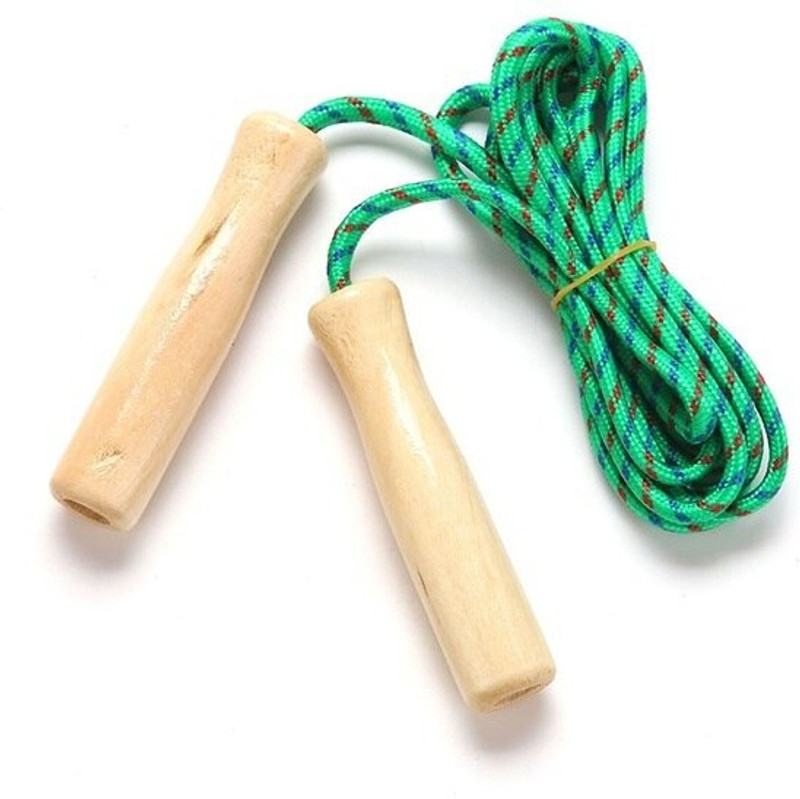 GymWar Super Light Weight Wooden Skipping Jump Rope Freestyle Skipping Rope(Multicolor, Length: 262 cm)
