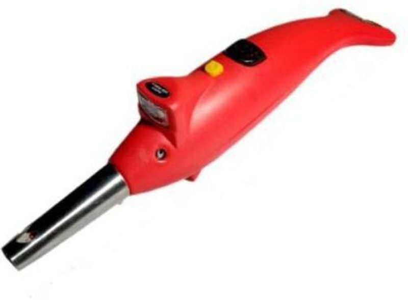 Adhunik Rasoi 2 in1 Plastic Kitchen Dolphin Shape Electric Gas Lighter with Led Torch Plastic Electronic Gas Lighter(Red, Pack of 1)