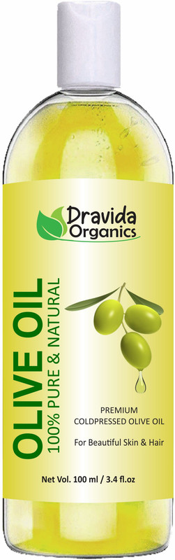 Dravida Organics Cold Pressed Olive Oil - 100% (Pack of 3)(300 ml)