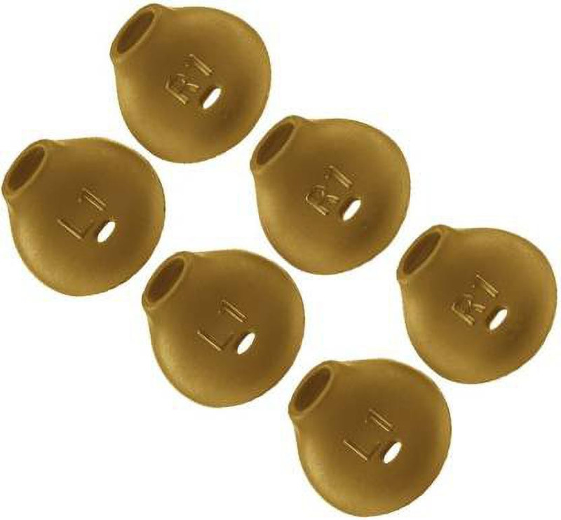 YTM 6 pcs golden colour level u earbuds cover gold 3 pair In The Ear Headphone Cushion(Pack of 6, golden)
