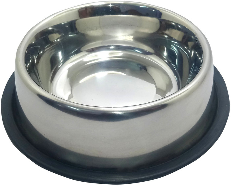Sky Stainless Steel Food Grade Food and Water Feeding Bowl for Dogs Puppies Cats rabbit (900 ml) steel pet bowl round Steel Pet Bowl(900 ml Silver)