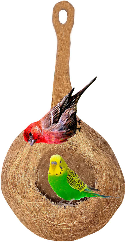 Sky Hand Made Pure Natural Coir Bird Hanging Nest Cage House for Indoor Out Door Balcony Tree bird nest Wall Mounting, Tree Mounting, Free Standing Houses Bird House