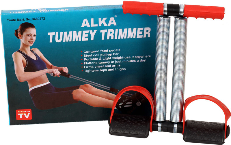 ALKA PURE STEEL QUALITY DOUBLE SPRING TUMMY TRIMMER FOR HOME GYM Ab Exerciser(Red)
