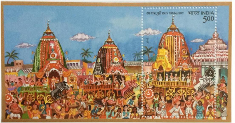 Phila Hub 2010-JAGANNATH PURI RATH YATRA MINIATURE SHEET MNH Stamps(1 Stamps)