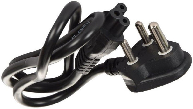 RIVER FOX Power Cord 1.5 m 1.5 meters Laptop Power Cable(Compatible with Laptop Charger Adapter, Black, One Cable)