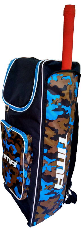 TIMA Cricket Kit Bag Canvas Kit Bag, 70cm x 33 cm x 19cm (Blue/Black)(Blue, Kit Bag)