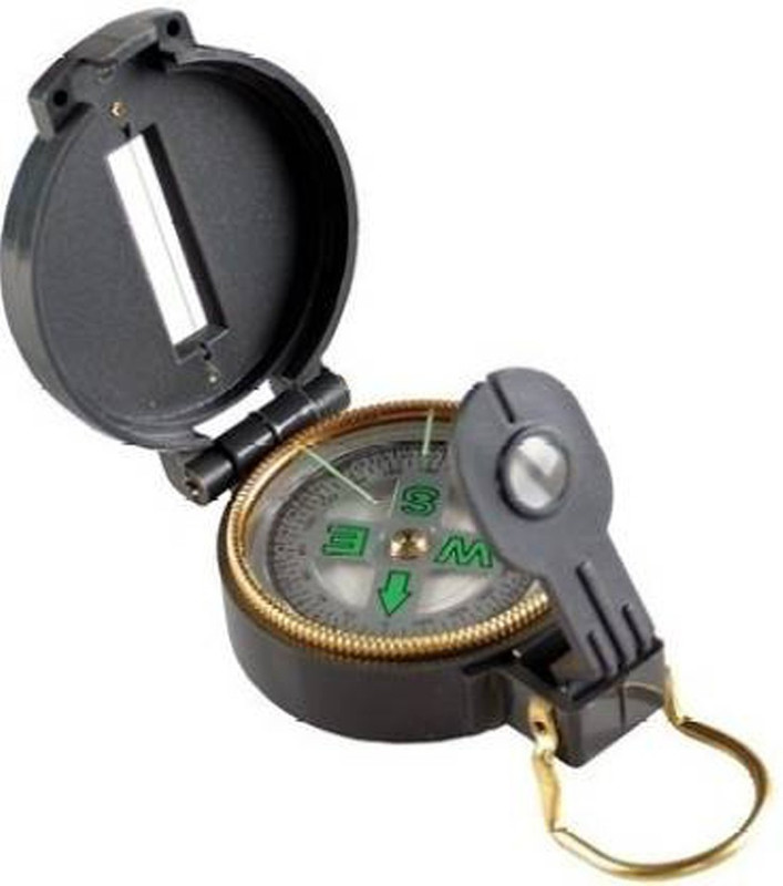 VK MART Camping Hiking Golden Navigation Compass (pack of 1) Compass(Black)