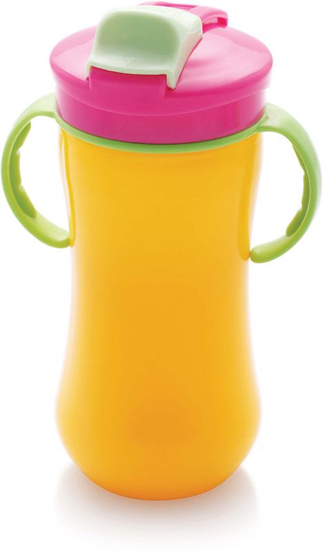 Nabhya Grippy 500ml Sipper Bottle Little Fingers No-Spill BPA Free Kids Soft Straw Sipper Cup Water Bottle(Yellow)