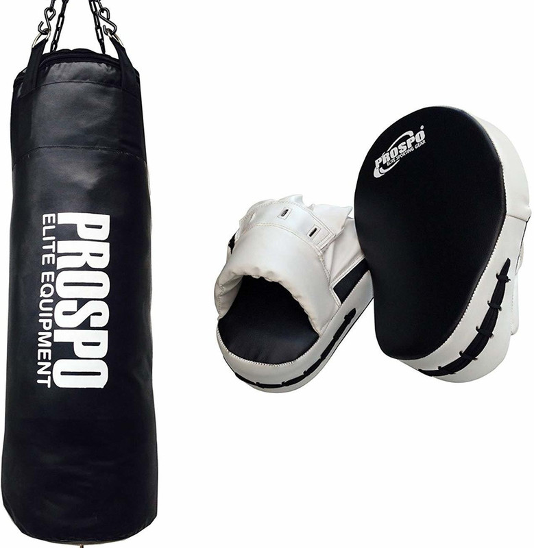 PROSPO Strong Srf Punching Bag with Focus Curved Pad Boxing Kit