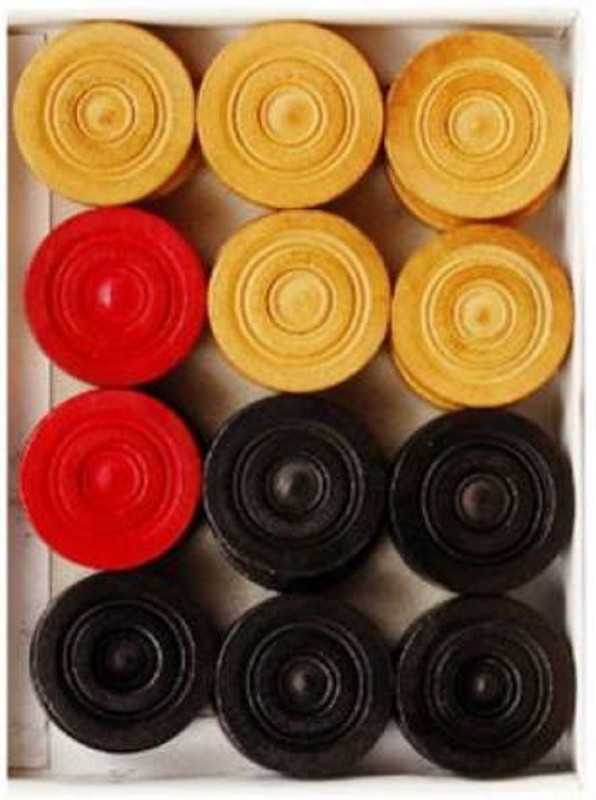 Hyper Carrom Coin Set -Carrom coins with Carrom Board Carrom Pawns Carrom Pawns(Pack of 22)